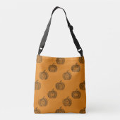 Halloween doodles boho mandala pompoenen Herfst Crossbody Tas (Achterkant)