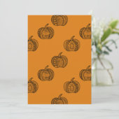 Halloween doodles boho mandala pompoenen Herfst Kaart (Staand voorkant)