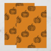Halloween doodles boho mandala pompoenen Herfst Kaart (Voorkant / Achterkant)