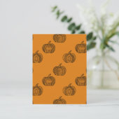 Halloween doodles boho mandala pompoenen Herfst Kaart (Staand voorkant)