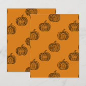 Halloween doodles boho mandala pompoenen Herfst Kaart (Voorkant / Achterkant)