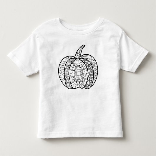 Halloween doodles boho mandala pompoenen Herfst Kinder Shirts (Voorkant)