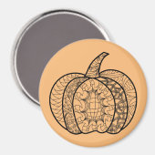 Halloween doodles boho mandala pompoenen Herfst Magneet (Voorkant / Achterkant)