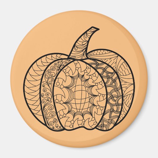 Halloween doodles boho mandala pompoenen Herfst Magneet (Voorkant)