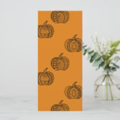 Halloween doodles boho mandala pompoenen Herfst Menu (Staand voorkant)