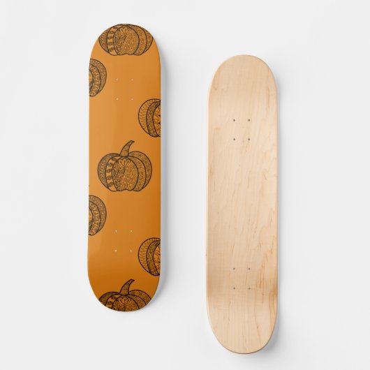 Halloween doodles boho mandala pompoenen Herfst Persoonlijk Skateboard (Voorkant)