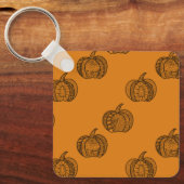 Halloween doodles boho mandala pompoenen Herfst Sleutelhanger (Voorkant)