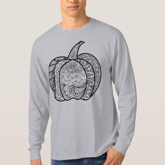 Halloween doodles boho mandala pompoenen Herfst T-shirt (Voorkant)