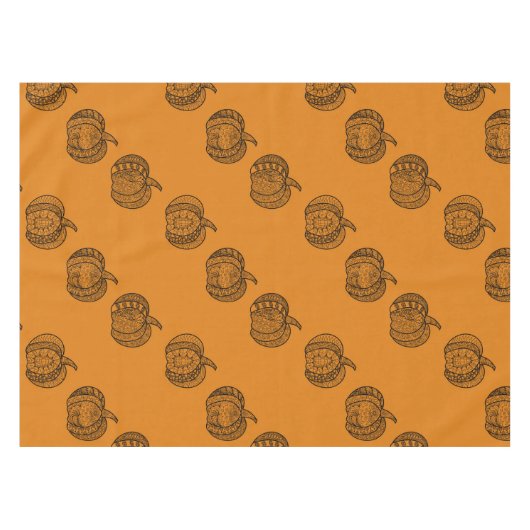 Halloween doodles boho mandala pompoenen Herfst Tafelkleed (Voorkant (Horizontaal))