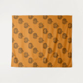 Halloween doodles boho mandala pompoenen Herfst Wandkleed (Voorkant (horizontaal))