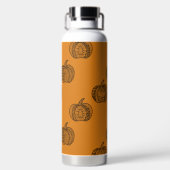 Halloween doodles boho mandala pompoenen Herfst Waterfles (Achterkant)