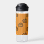 Halloween doodles boho mandala pompoenen Herfst Waterfles (Achterkant)