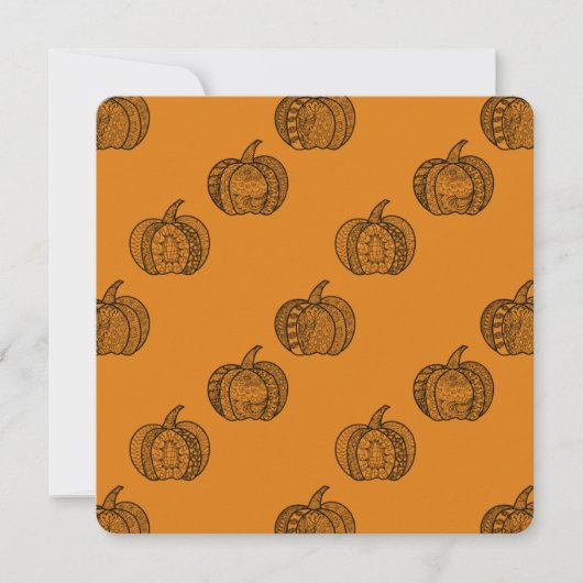 Halloween doodles boho zentangles pompoenen Herfst (Voorkant)