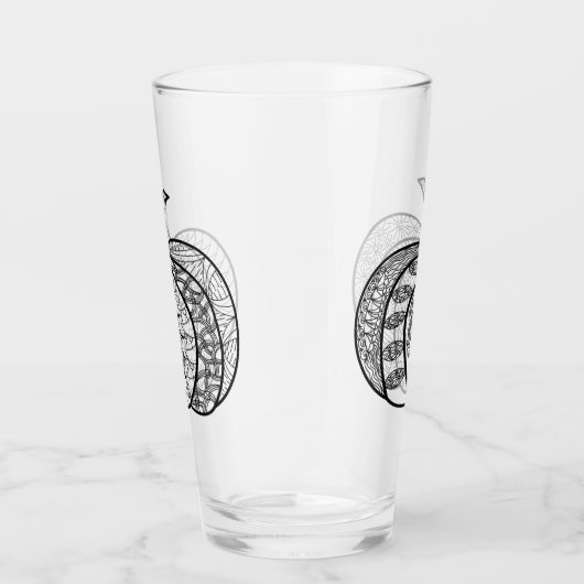 Halloween doodles boho zentangles pompoenen Herfst Glas (Rechts)