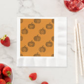 Halloween doodles boho zentangles pompoenen Herfst Servet (Insitu)