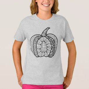 Halloween doodles boho zentangles pompoenen Herfst T-shirt