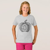 Halloween doodles boho zentangles pompoenen Herfst T-shirt (Voorkant volledig)
