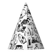 Halloween Doodles Collectie, stijl. Feesthoedjes (Achterkant)