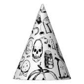 Halloween Doodles Collectie, stijl. Feesthoedjes (Links)