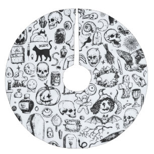 Halloween Doodles Collectie,  stijl. Kerstboom Rok