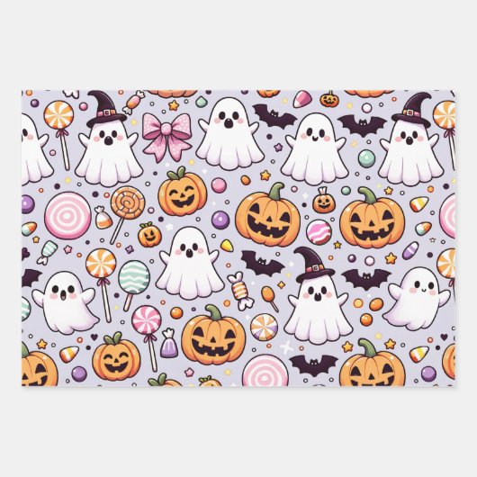 Halloween Doodles Inpakpapier Vel (Voorkant)