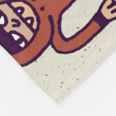 Halloween doodles, maffe cartoon naadloze set. fleece deken (Hoek)