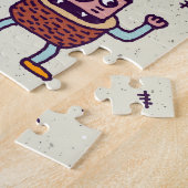 Halloween doodles, maffe cartoon naadloze set. legpuzzel (Zijkant)