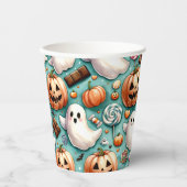 Halloween Doodles Papieren Bekers (Voorkant)