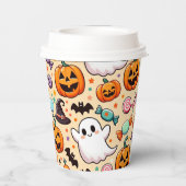 Halloween Doodles Papieren Bekers (Achterkant)