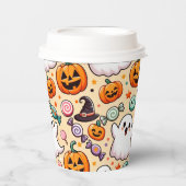Halloween Doodles Papieren Bekers (Voorkant)