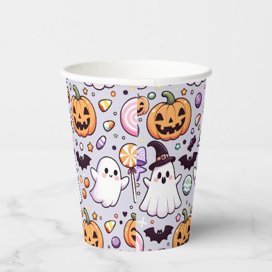Halloween Doodles Papieren Bekers (Rechts)