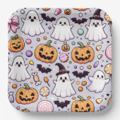 Halloween Doodles Papieren Bordje (Voorkant)