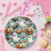 Halloween Doodles Papieren Bordje (Feest)