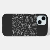 Halloween-doodles terug Case-Mate iPhone case (Achterkant (horizontaal))