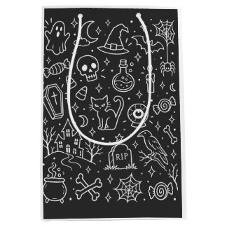 Halloween-doodles terug medium cadeauzakje