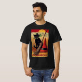 Halloween door Ellen Clapsaddle, Black Cat T-shirt (Voorkant volledig)