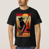  Halloween door Ellen Clapsaddle, Black Cat T-shirt (Voorkant)