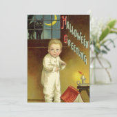  Halloween door Ellen Clapsaddle, Ghost Story Kaart (Staand voorkant)