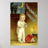  Halloween door Ellen Clapsaddle, Ghost Story Poster (Voorkant)