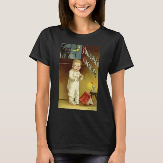 Halloween door Ellen Clapsaddle, Ghost Story T-shirt (Voorkant)