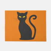 Halloween Doormat met zwarte kat Deurmat (Voorkant)