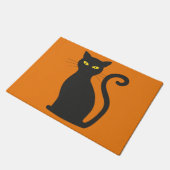 Halloween Doormat met zwarte kat Deurmat (Schuin)
