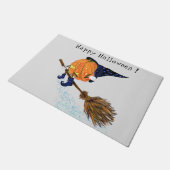 Halloween Doormat Witch Pumpkin Vliegende kamer Deurmat (Schuin)
