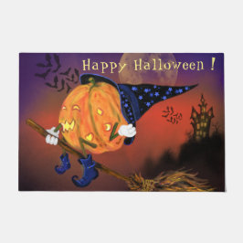 Halloween Doormat Witch Pumpkin Vliegende kamer Deurmat