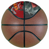 Halloween, dorstige vampier, hoektanden in de scha basketbal (Rechts)