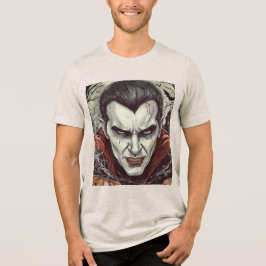 Halloween, Dorstige Vampier , Pompoen Veld Tri-Blend Shirt