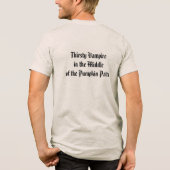 Halloween, Dorstige Vampier , Pompoen Veld  Tri-Blend Shirt (Achterkant)