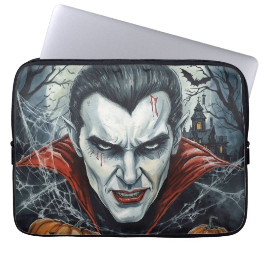Halloween, Dorstige Vampier, Pompoenveld  Laptop Sleeve (Voorkant)