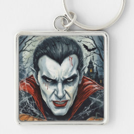 Halloween, Dorstige Vampier, Pompoenveld Sleutelhanger