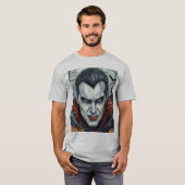 Halloween, Dorstige Vampier, Pompoenveld  T-shirt (Voorkant volledig)